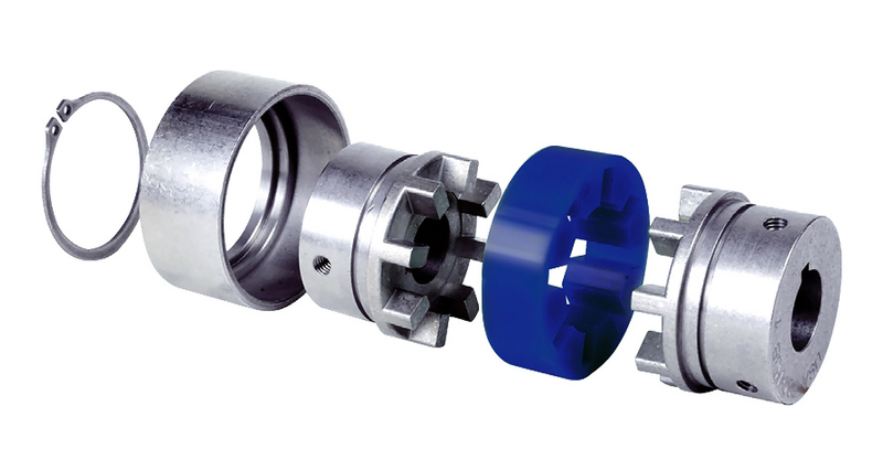 Multi-part metal flexible coupling.